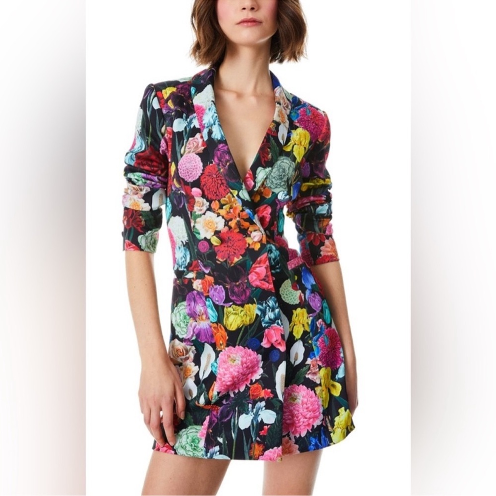 Alice + Olivia Multicolor Floral Blazer Dress